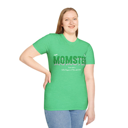 Womens Momster Broomstick Funny Halloween Party Mom Mothers Day T-Shirt