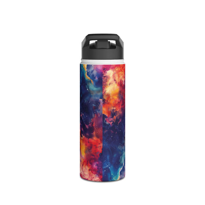 Galaxy Vibrant Pattern Stainless Steel Water Bottle with Twist-on Lid and Double-Wall Vacuum Insulation