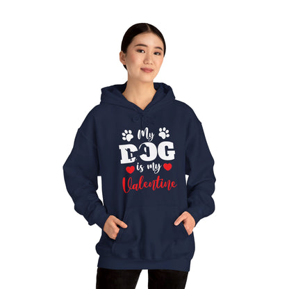 Funny My Dog is My Valentine Dog Lovers Hoodie For Men Women Hoodie