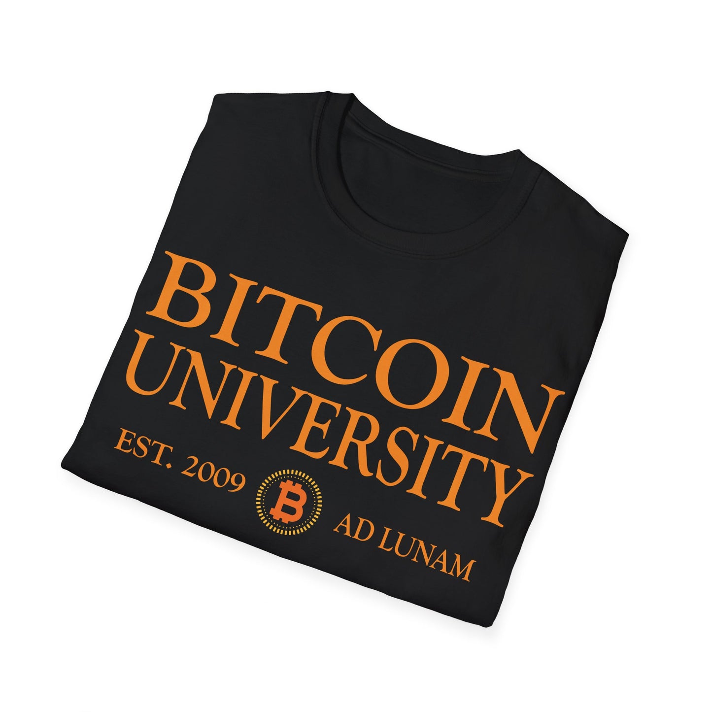 Bitcoin University To The Moon, Funny Vintage Distressed BTC T-Shirt For Men Women T-Shirt