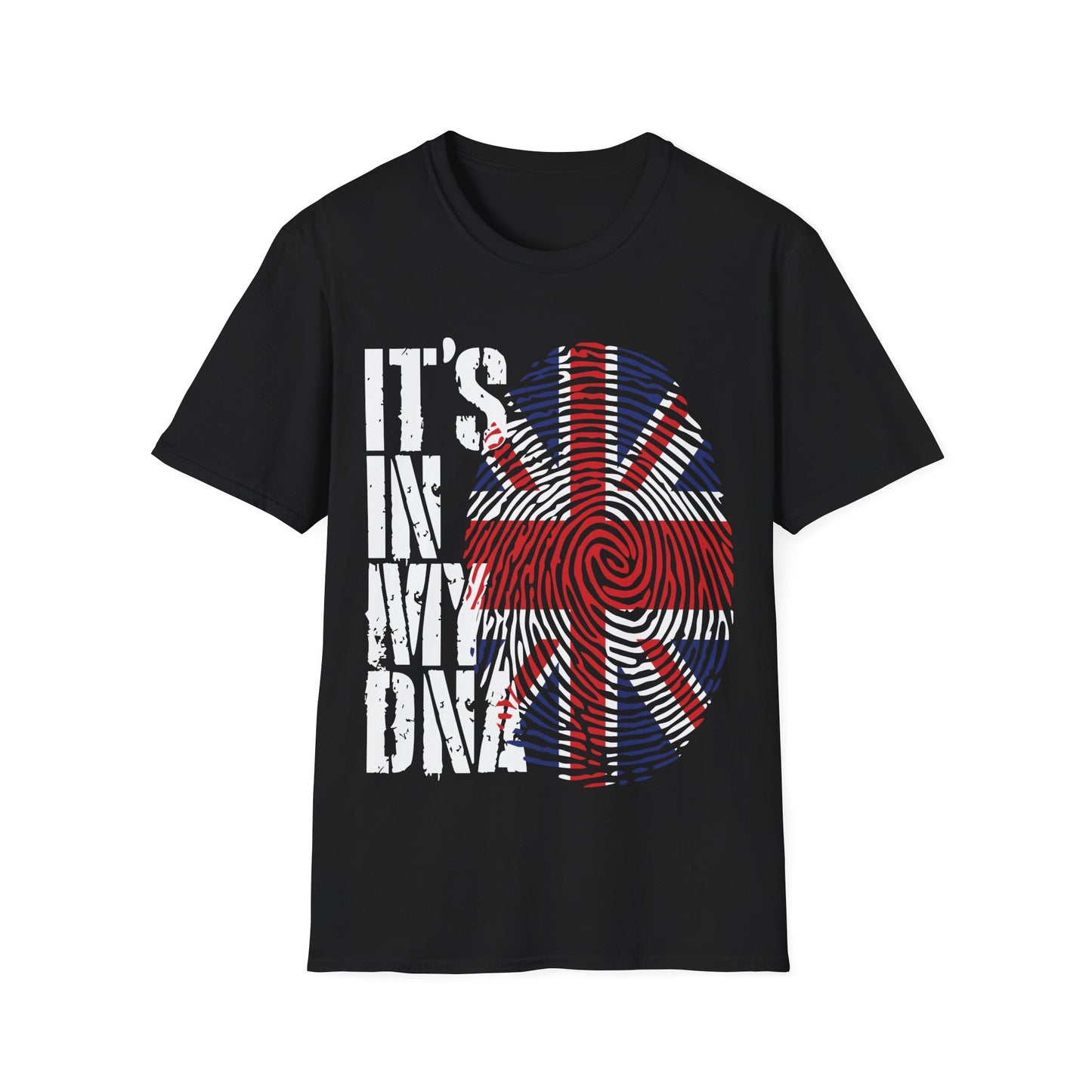 Funny Its In My DNA British Flag England UK Britain Union Jack T-Shirt For Men Women T-Shirt