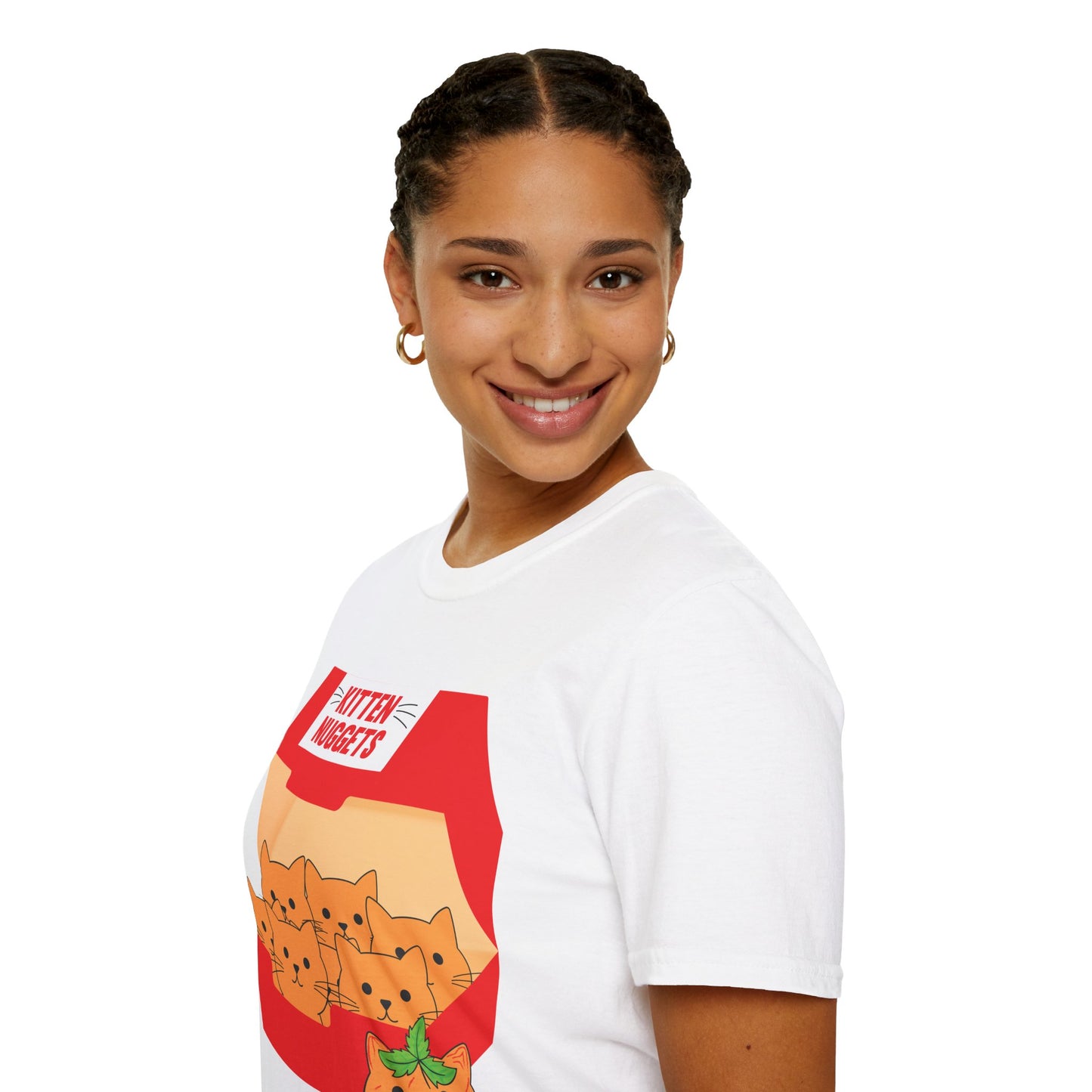 Funny Kitten Nuggets Food Pun Cat Lover Gift Chicken Nuggets T-Shirt For Men Women T-Shirt