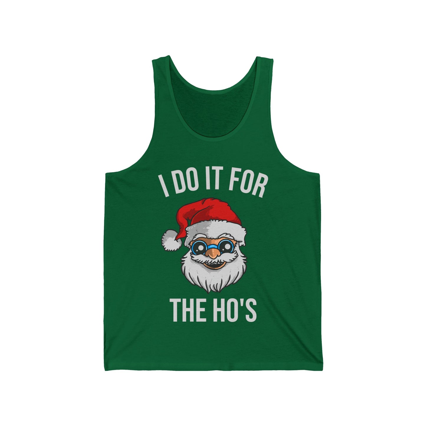 Funny Santa I Do It For The Ho's Christmas Xmas Tank Top Men Women