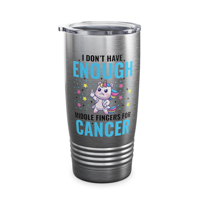 Funny I Don't Have Enough Middle Fingers For Cancer Unicorn Tumbler For Men Women Tumbler