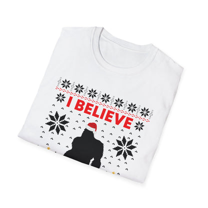 I Believe Sasquatch Big Foot Ugly Funny X-mas Holiday Christmas Jumper T-Shirt