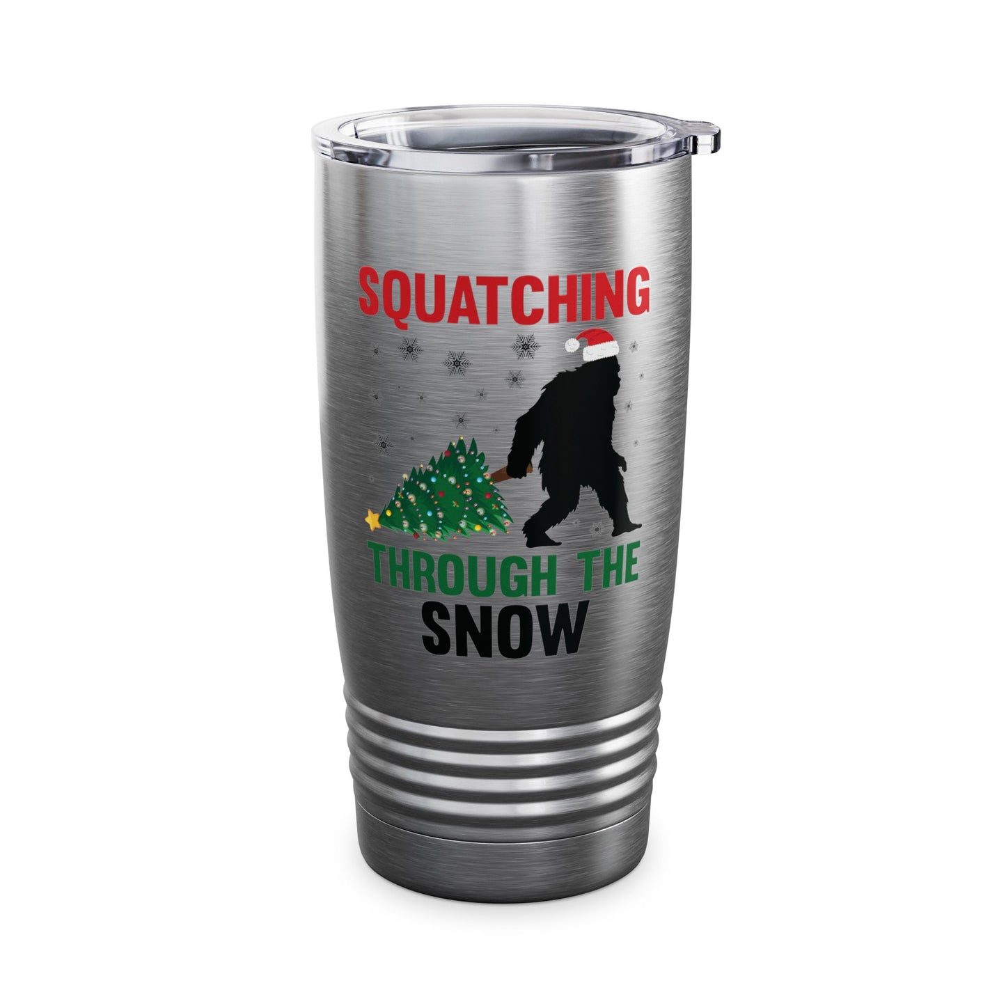 Squatching Through The Snow Funny Bigfoot Christmas Sasquatch Tumbler