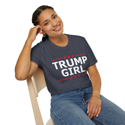 Cute Trump Girl Republican US Flag 2024 Vintage Vote T-Shirt