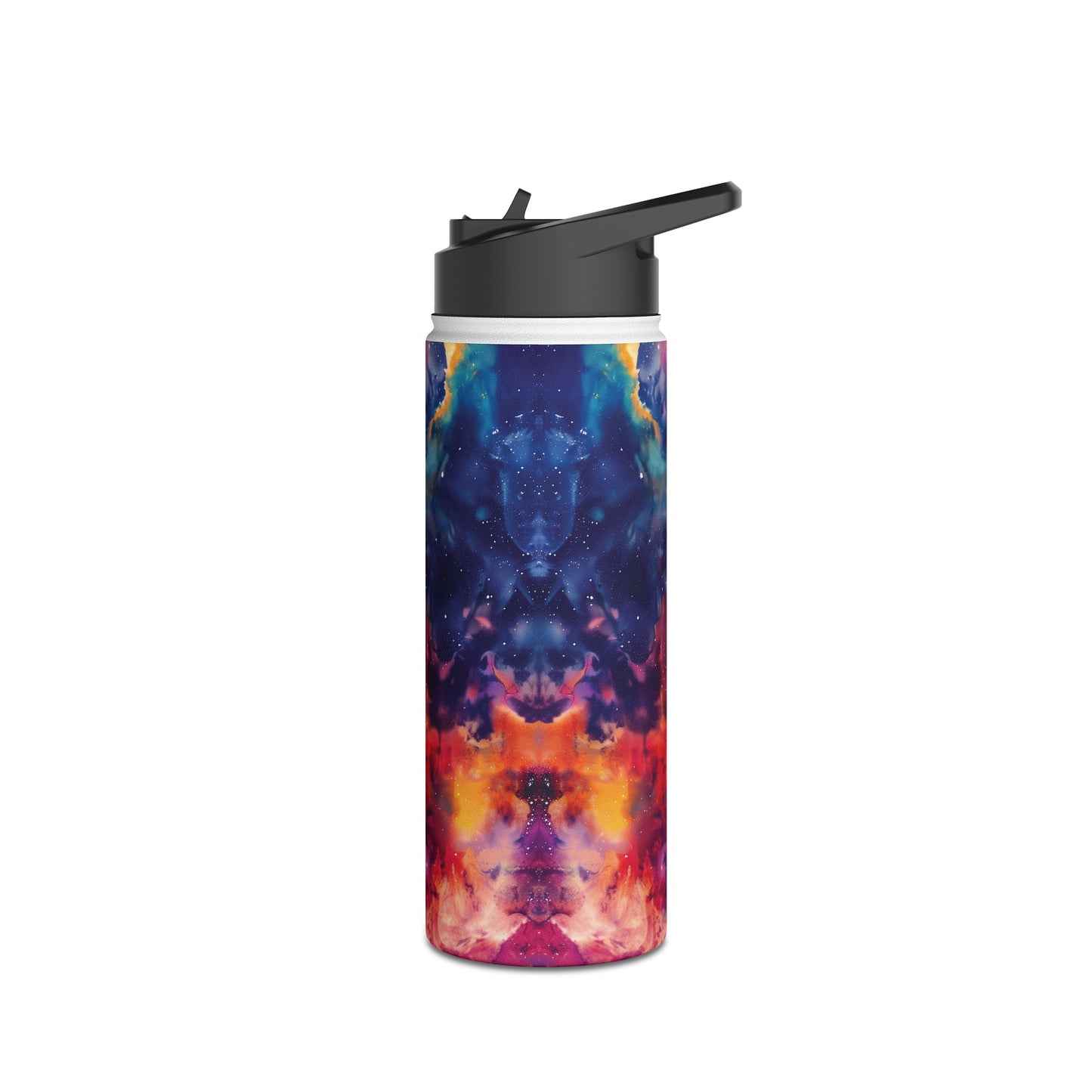 Galaxy Vibrant Pattern Stainless Steel Water Bottle with Twist-on Lid and Double-Wall Vacuum Insulation
