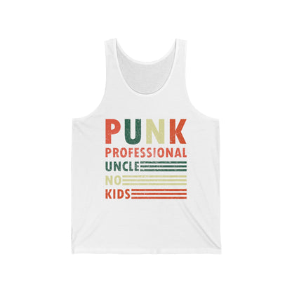 Funny Men's Punk Rock Professional Uncle No Kids Uncle Fathers Day Tank Tops for Men