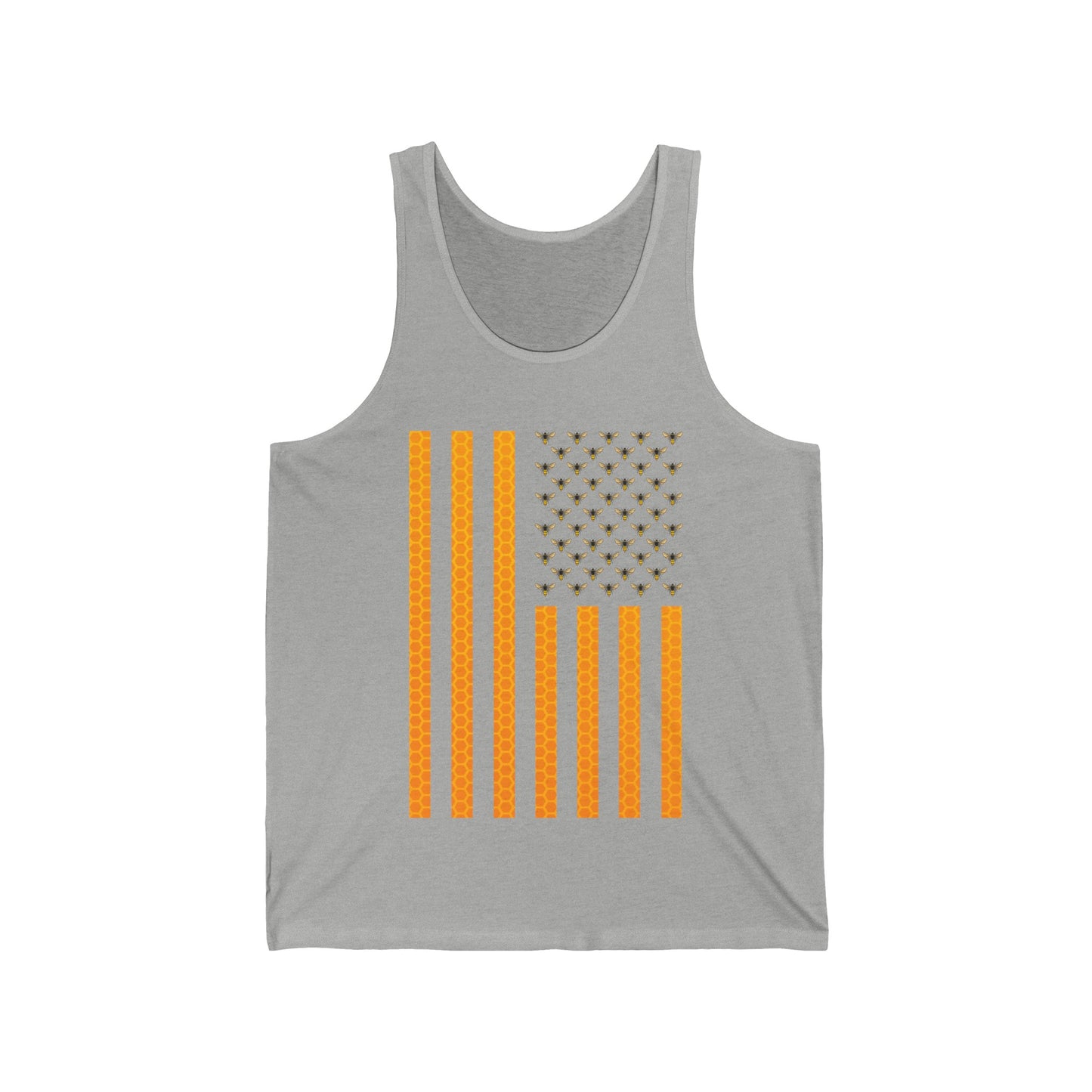 American Flag Honeycomb Honey Bee Beekeeping Beekeeper Birthday Tank Tops For Men