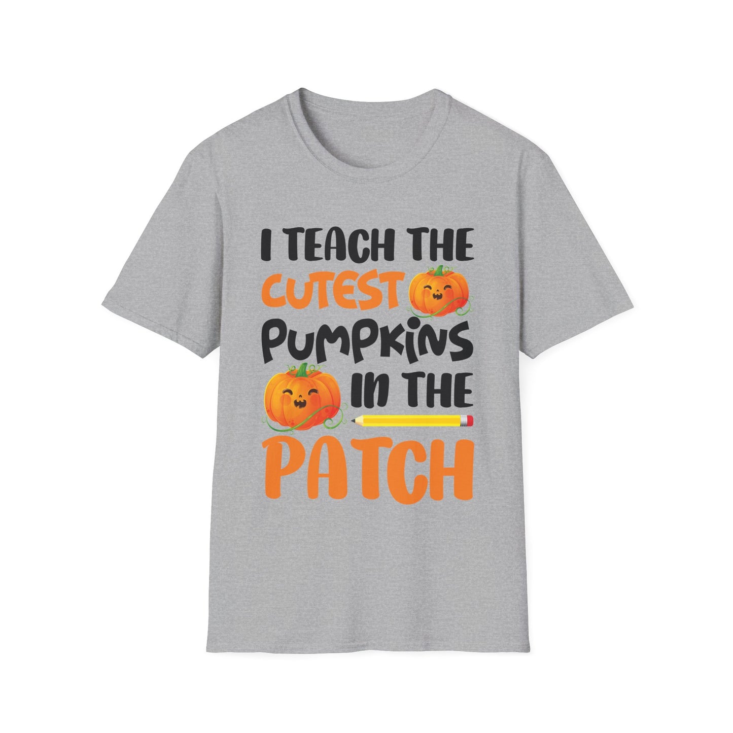 Funny I Teach The Cutest Pumpkins In The Patch Teacher Halloween Pumpkin  T-Shirt For Men Women