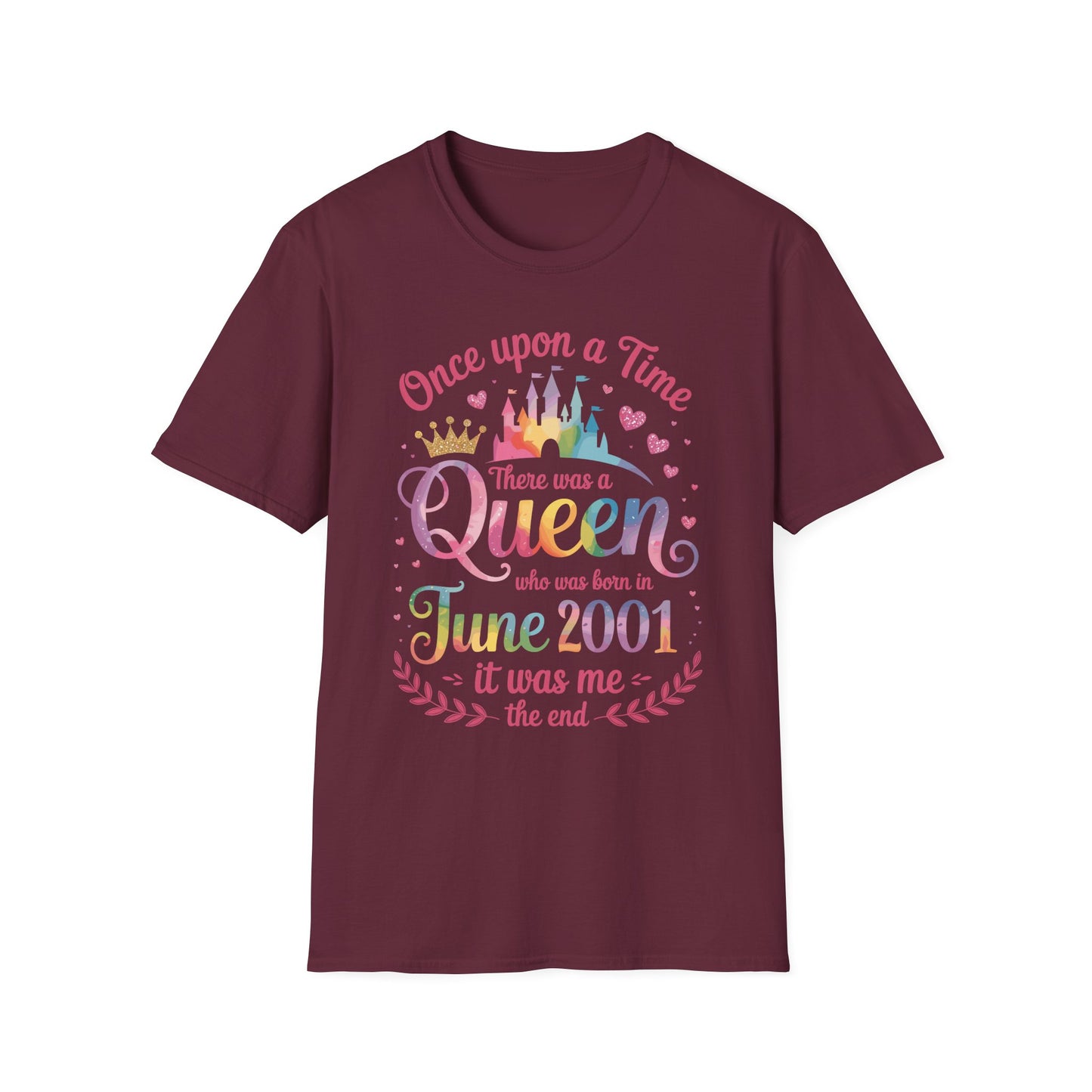 Funny 25 Years Old Birthday Girl 25 Birthday Queen June 2001 T-Shirt For Women