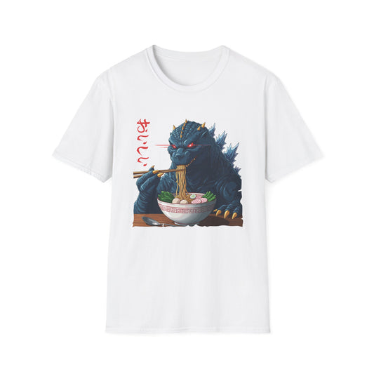 Funny Kaiju Eating Ramen Japanese Monster Lover Birthday T-Shirt