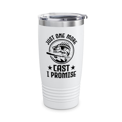 Funny Just One More Cast I Promise Fishing Lover Weekend Retirement Tumbler For Men Women