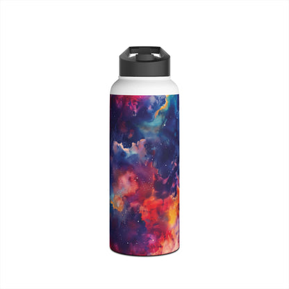 Galaxy Vibrant Pattern Stainless Steel Water Bottle with Twist-on Lid and Double-Wall Vacuum Insulation