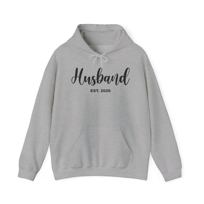 Husband Est 2026 Married Hubby Wife Honeymoon Couple Wedding Hoodie