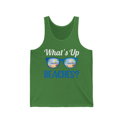 Funny What's Up Beaches Gifts Fathers Day Beach Vacation Summer Tank Tops