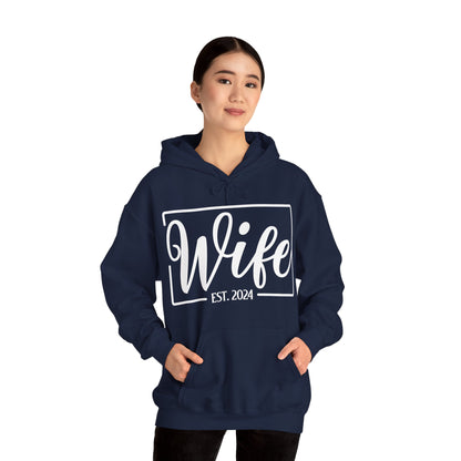 Wife Est 2024 Just Married Honeymoon Wedding Couples  Hoodie For Women Hoodie