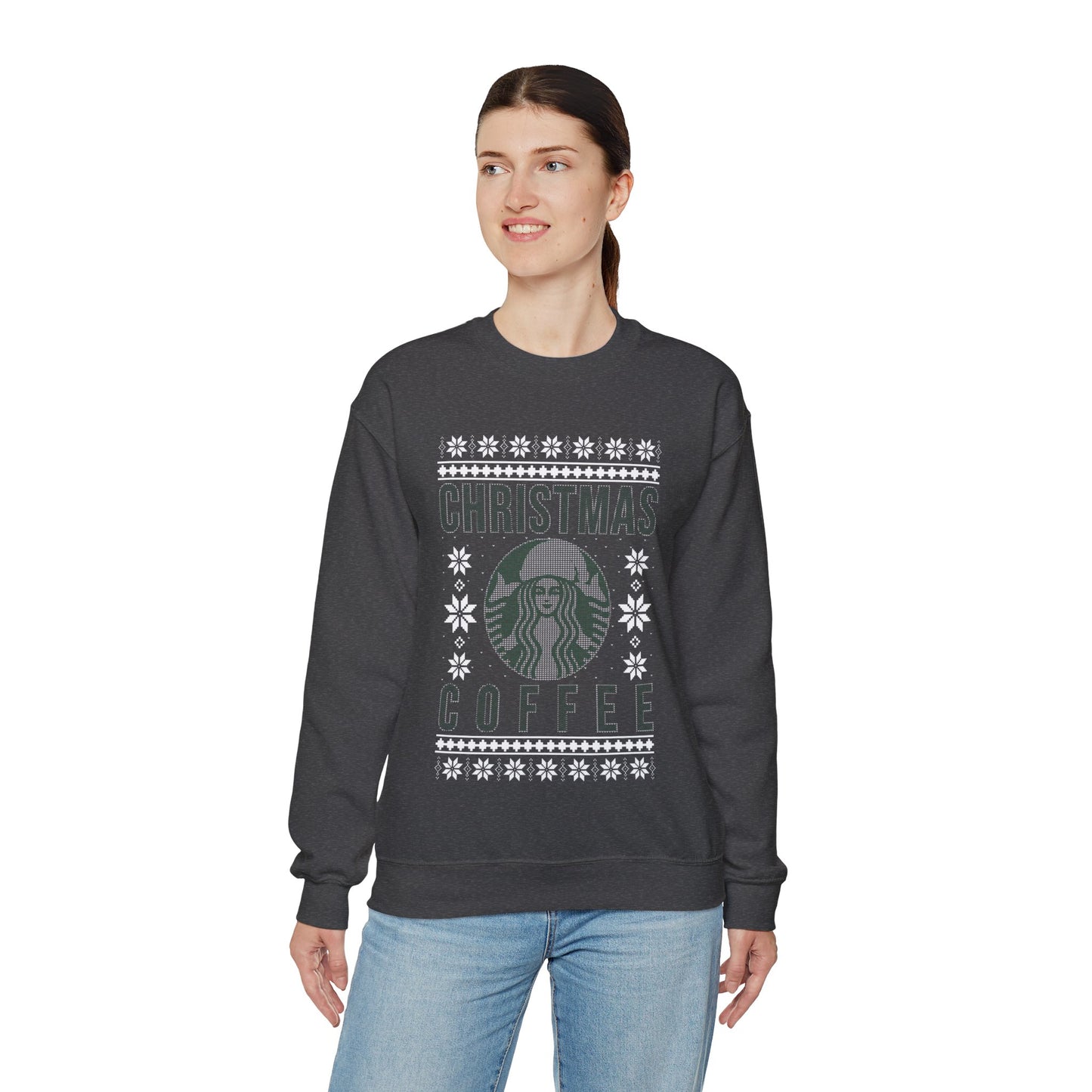 Funny Star Coffee Bucks Lovers, Coffee Lovers Caffeine Christmas Coffee, Christmas Ugly Jumper Sweater Sweatshirt