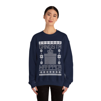 Gangsta Wrapper Funny Ugly Christmas Sweater Women Jumper Sweatshirt