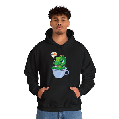 Tea-Rex In A Cup Cute T-Rex Dinosaur Kawaii Coffee Tea Funny Dino Pun Hoodie For Men Women Hoodie