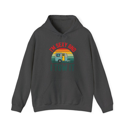 Funny I Am Sexy And I Tow It Retro Camping RV Camper Hoodie For Men Women Travelers