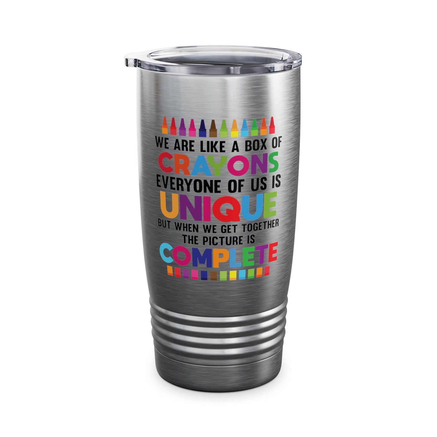 Funny Teacher We Are Like a Box of Crayons Back to School Tumbler For Men Women Kids Tumbler