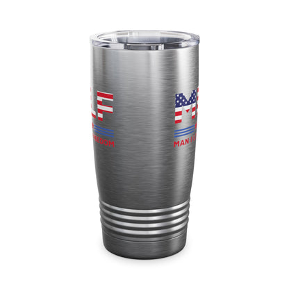 Funny MILF Man I Love Freedom Patriotic 4th Of July Funny Tumbler