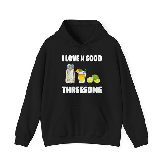 Funny Salt Lime Tequila Threesome Bartender Bar Drink Adult Humour Hoodie