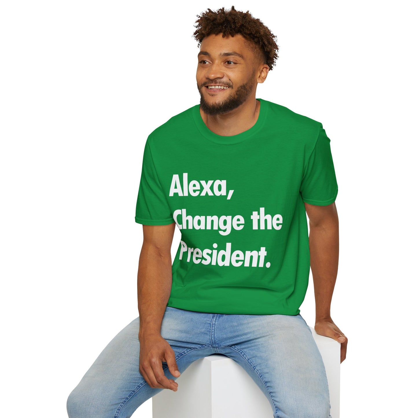 Funny Alexa Change The President Political Saying T-Shirt Men Women