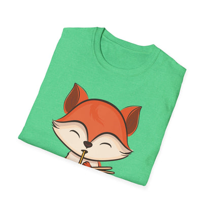 Fox Eating Ramen Kawaii Tee Japanese Cute Lovely Tank Top Men Women