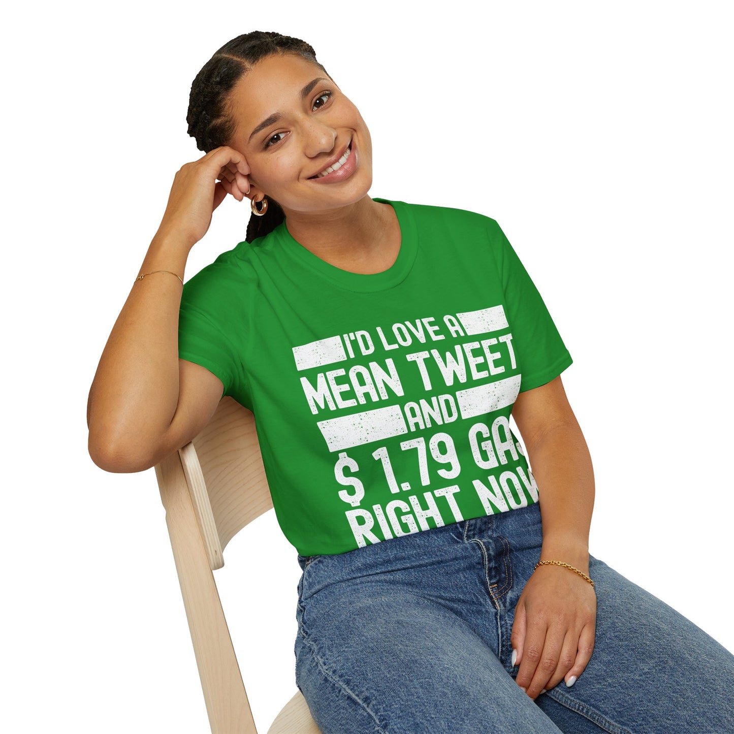 Funny Id Love A Mean Tweet And 1.79 Gas Right Now Trump 2024 Fathers Day T-Shirt
