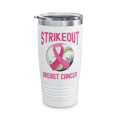 Strike Out Breast Cancer Baseball Fight Awareness Tumbler Men Women