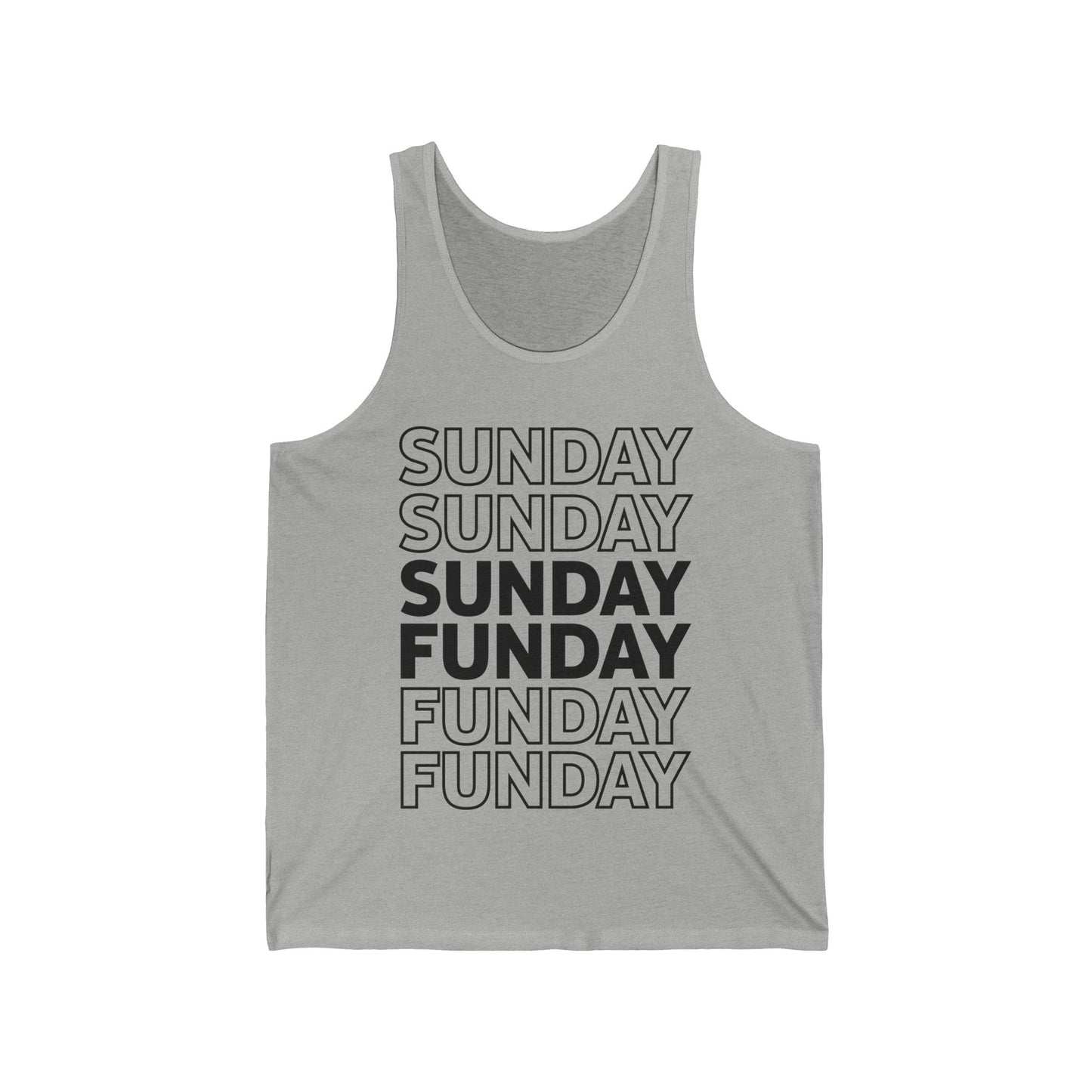 Sunday Funday Rainbow Fade Color Party Tank Top