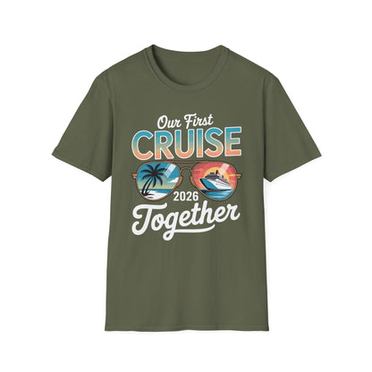 Our First Cruise 2026 Together Cute Matching Couples Cruise T-Shirt For Men Women