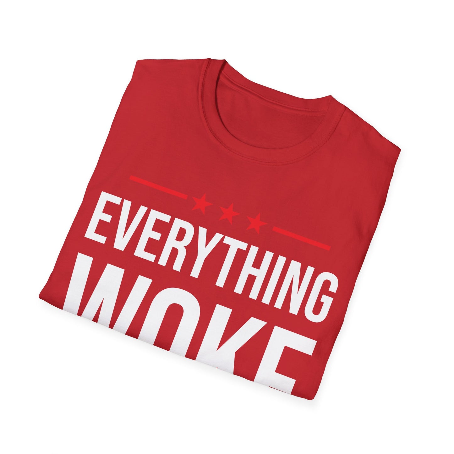 Funny Everything Woke Turns to Shit Trump Anti Biden 45 Political T-Shirt Men Women