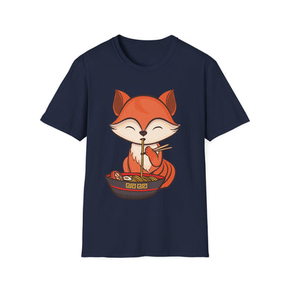 Fox Eating Ramen Kawaii Tee Japanese Cute Lovely Tank Top Men Women