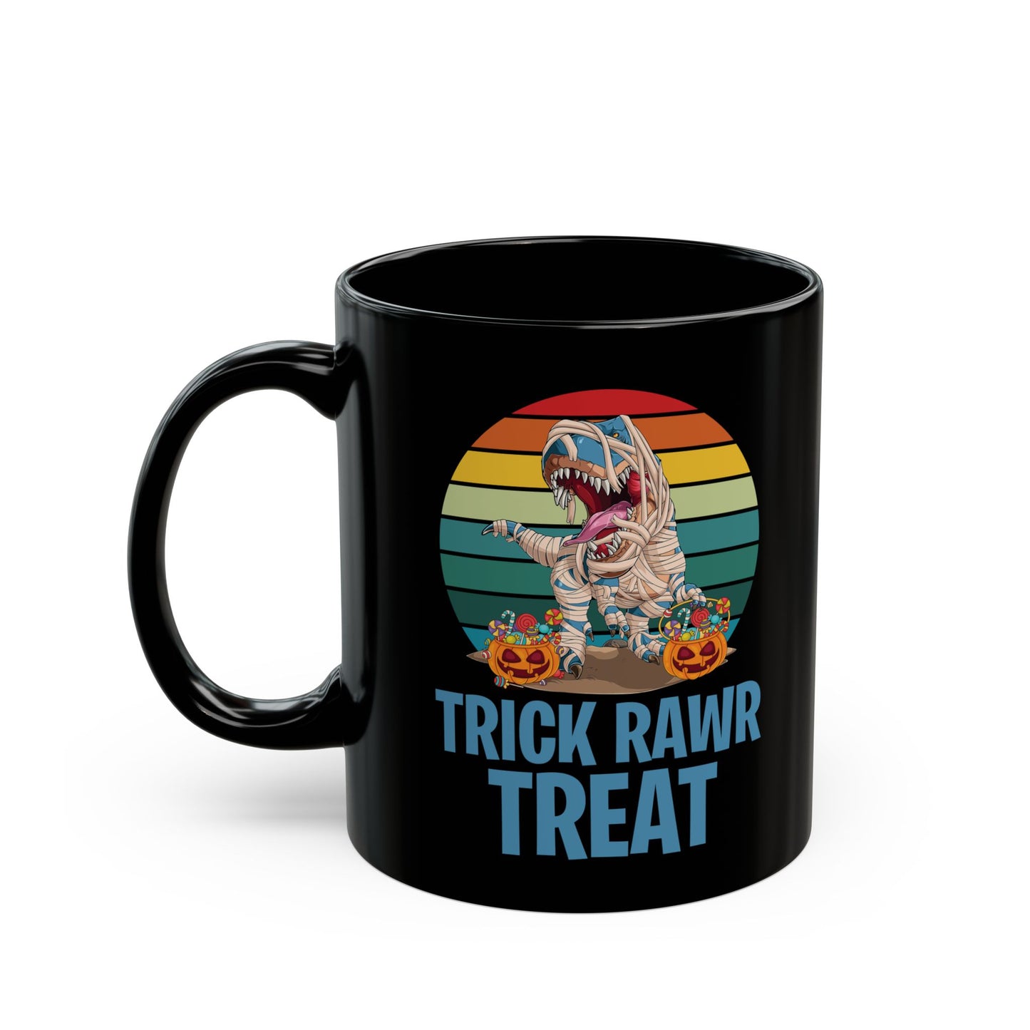 Funny Trick Rawr Treat Halloween Costume Pumpkin Dinosaur Candy T-Rex Coffee Mug