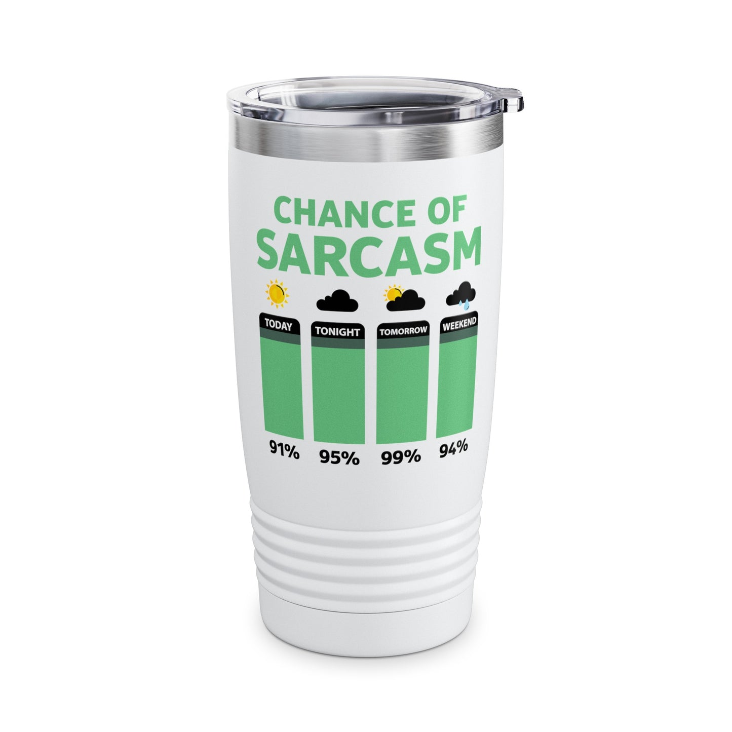 Chance Of Sarcasm Weather Funny Sarcastic Tumbler