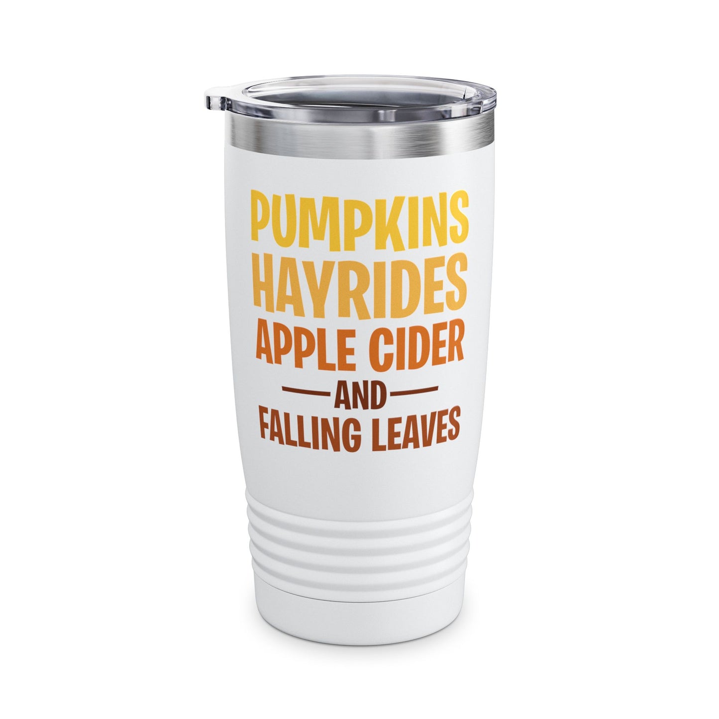 Pumpkins Hayrides Apple Cider & Falling Leaves Halloween Tumbler Men Women