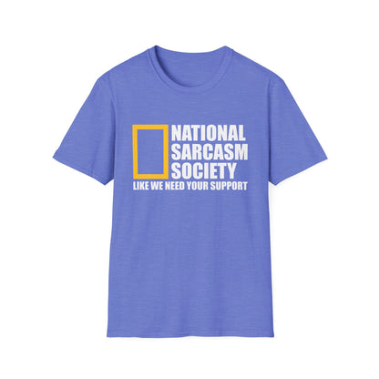 Funny National Sarcasm Society Sarcastic Shirt Tshirt Men Women