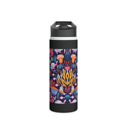 Underwater World Pattern Stainless Steel Water Bottle with Twist-on Lid and Double-Wall Vacuum Insulation