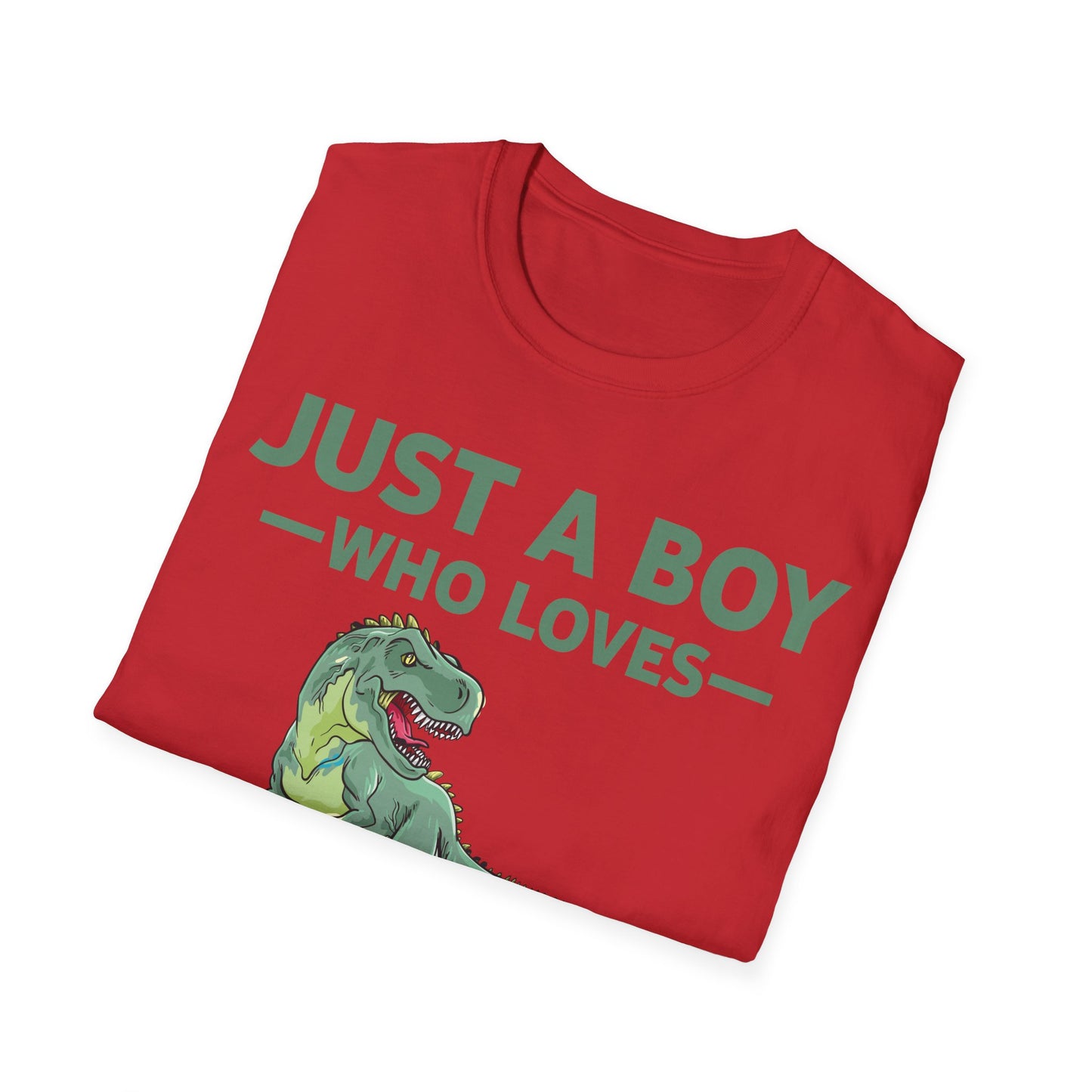 Just a Boy Who Loves Dinosaurs T-rex Schoolboys Paleontologist T-Shirt