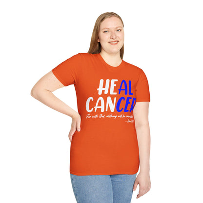 Colon Cancer Faith Bible Verse CRC Awareness Support Heal Family T-Shirt For Men Women