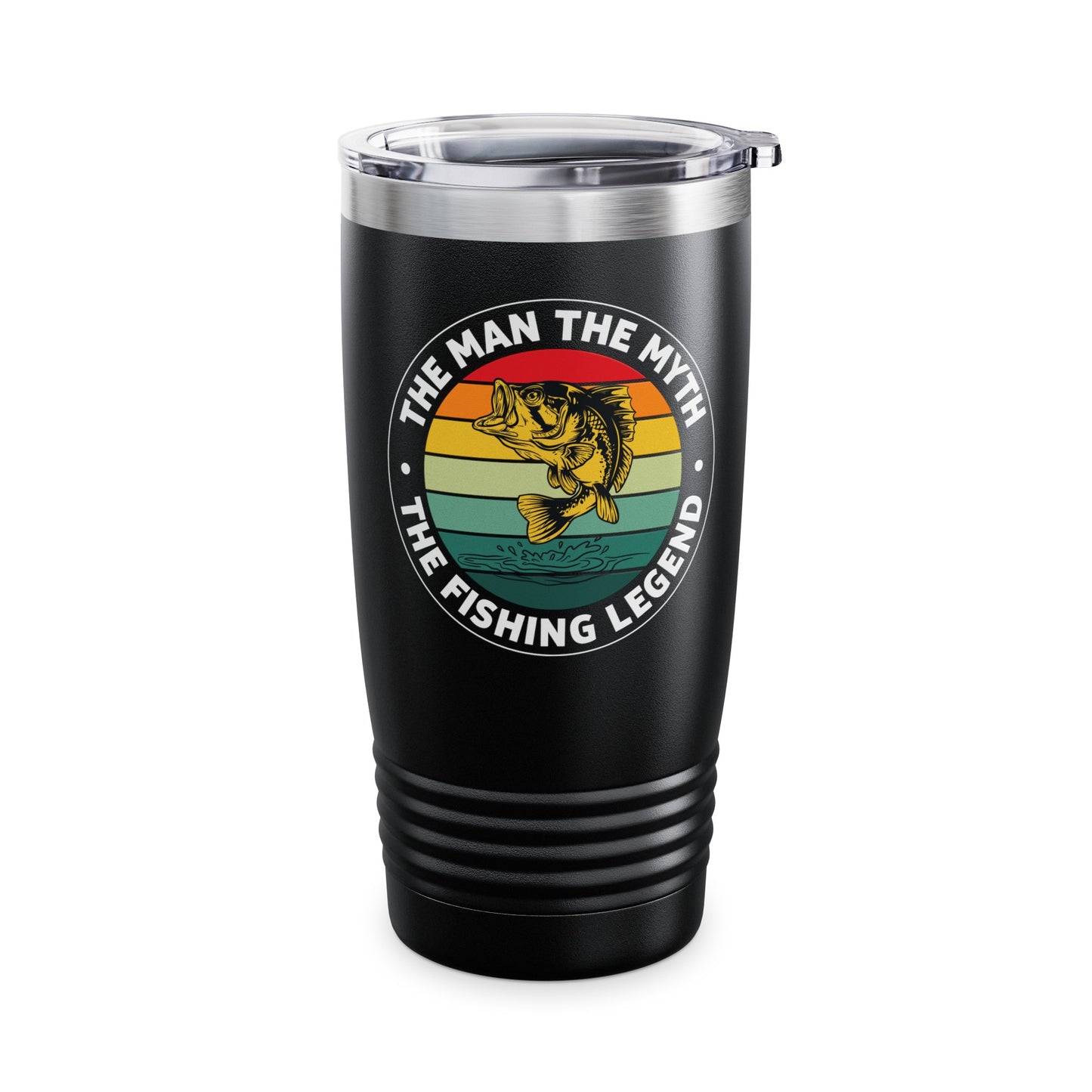 Mens Dad Man The Myth The Fishing Legend Fisherman Vintage Bass Fishing Tumbler