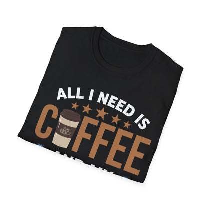 Photography Coffee T-Shirt All I Need is Coffee and My Camera Photographer Caffeine Lovers T-Shirt For Men Women Travelers