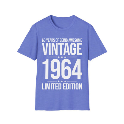 60 Year Old Gifts Vintage 1964 60 Years Awesome 60th Birthday T-Shirt