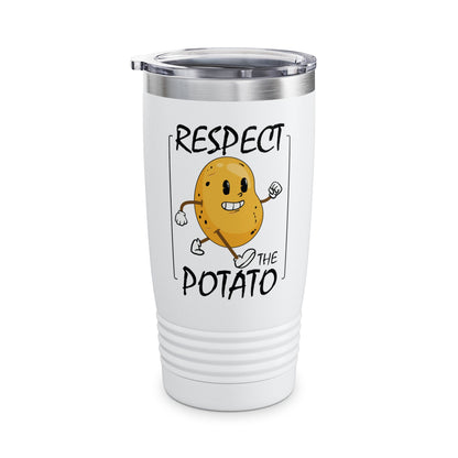 Funny Respect The Potato Gift Men Cute Root Vegetable Lovers Vegan Tumbler For Men Women Tumbler