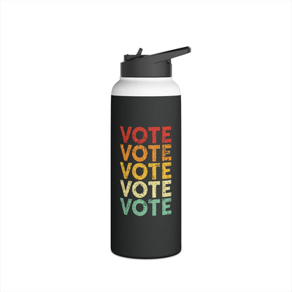 Vote Bottle Women Men Retro Vintage Election 2024 Voter Water Bottle