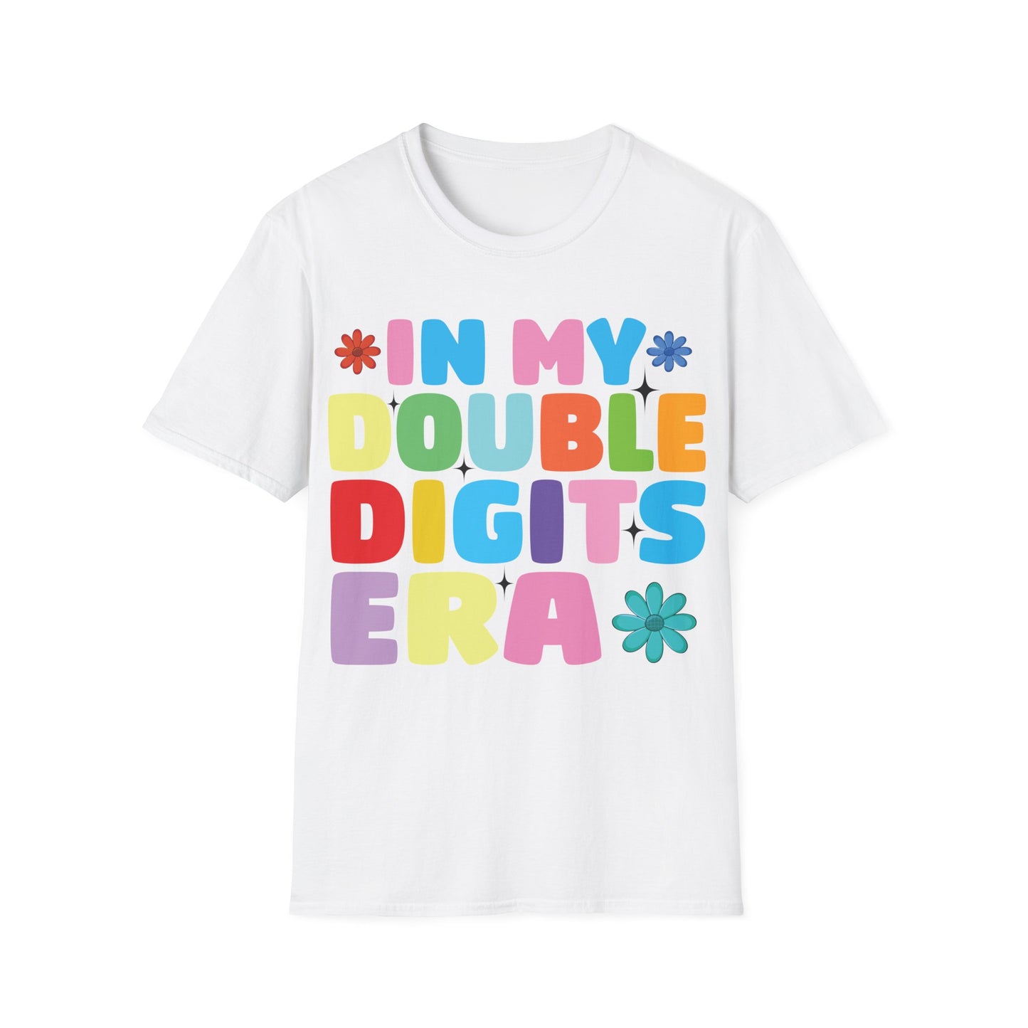 Funny In My Double Digits Era Retro 10 Year Old 10th Birthday Girl T-Shirt For Men Women Kids T-Shirt